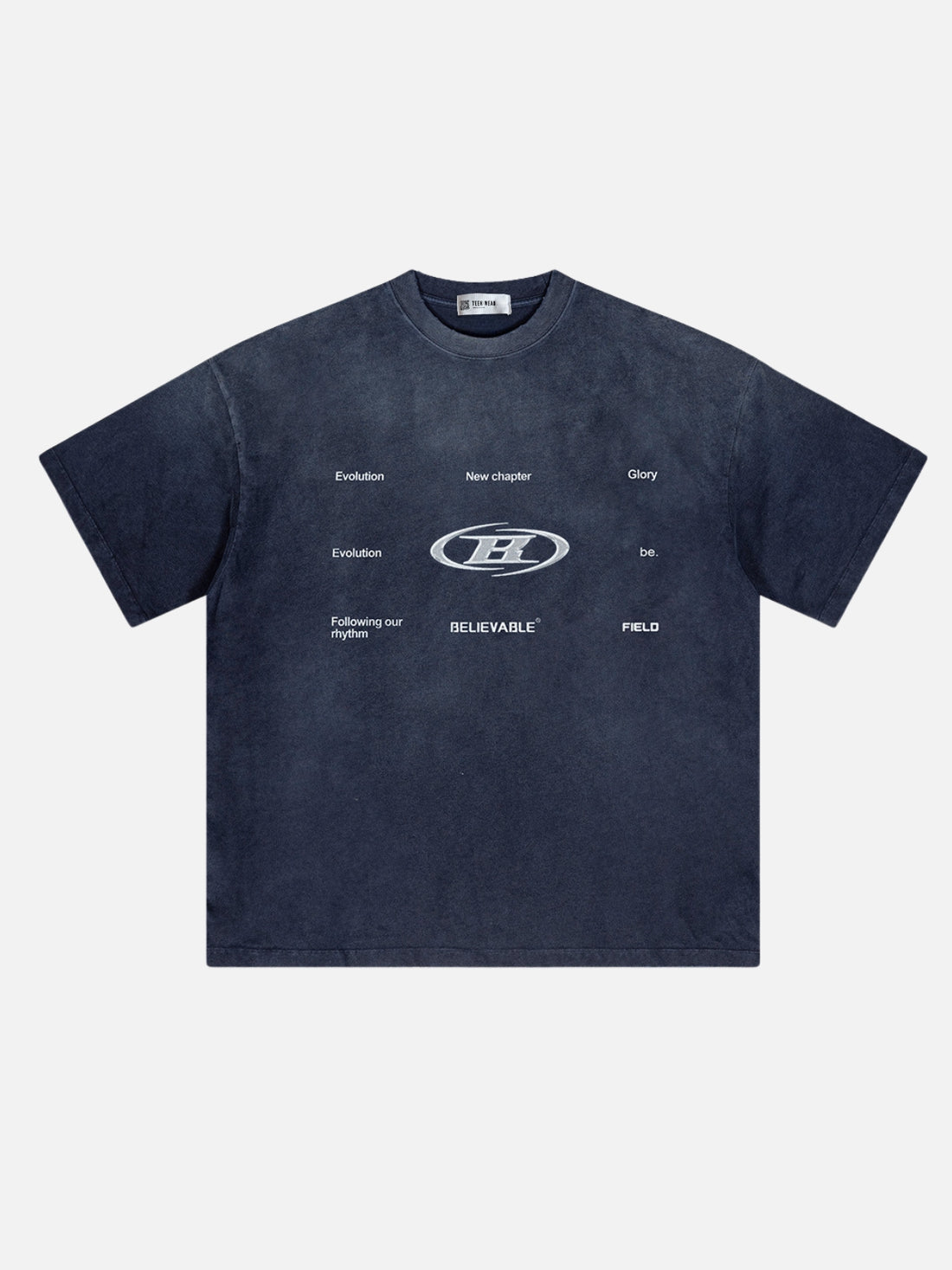 EVOLUTION - Oversized Print T-shirt Blue | Teenwear.eu