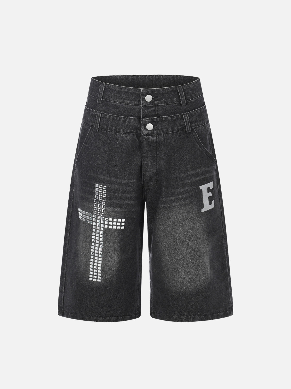 FCROSS - Oversized Graphic Shorts Black | Teenwear.eu