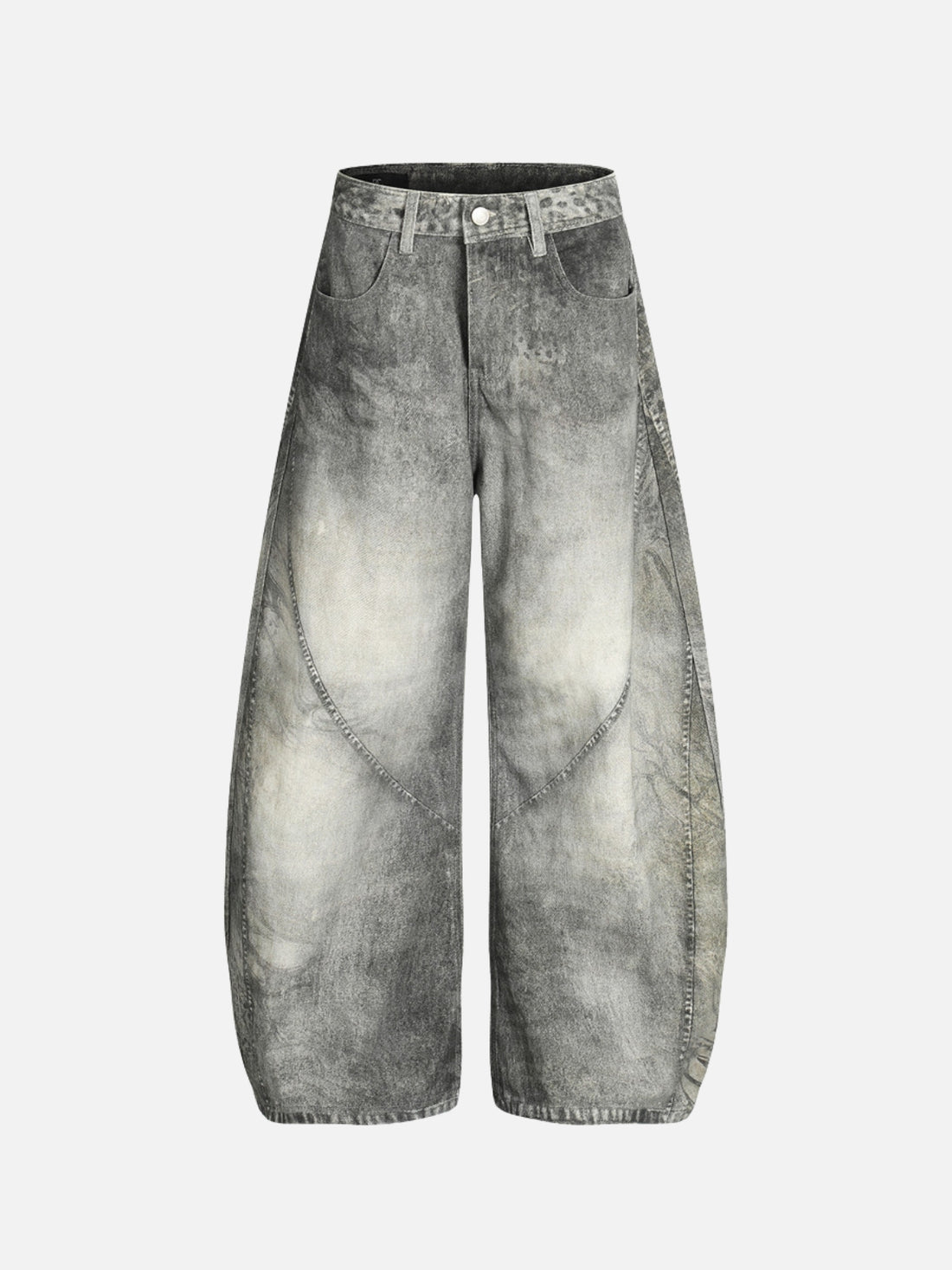 GREYO - Baggy Basic Embroidered Jeans Grey | Teenwear.eu