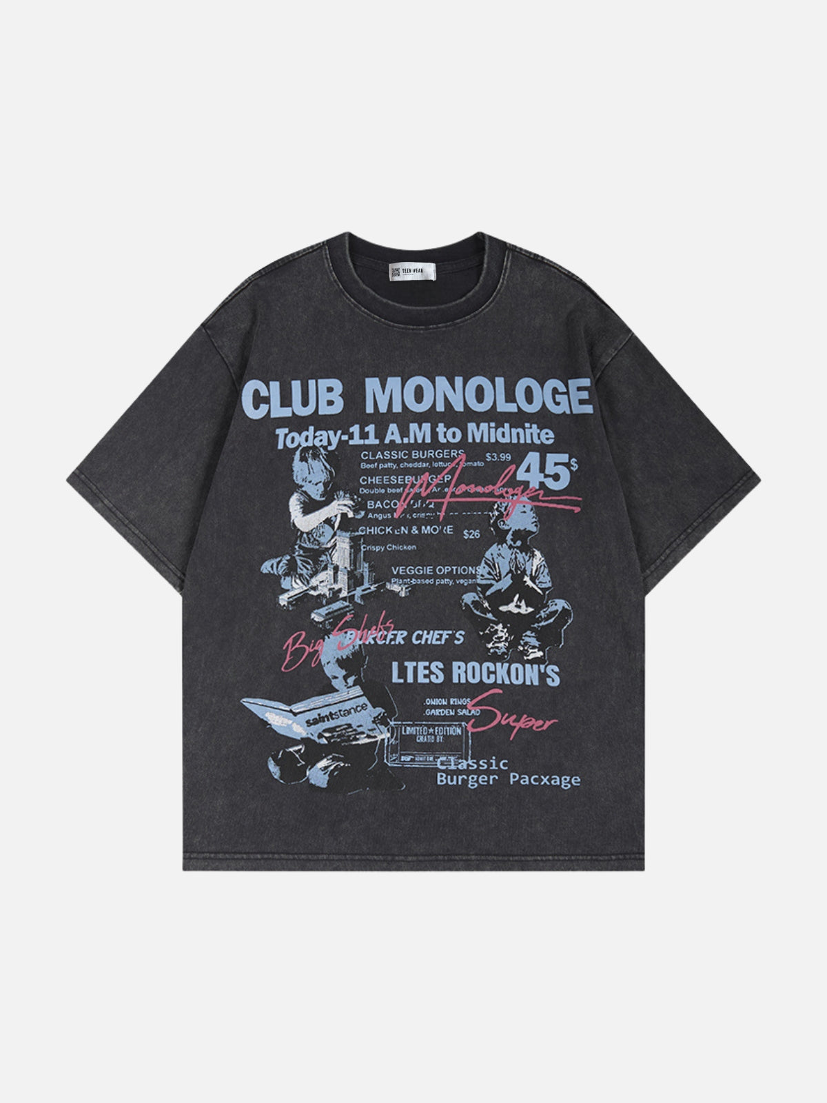 SAINTY - Oversized Graphic T-Shirt Black | Teenwear.eu