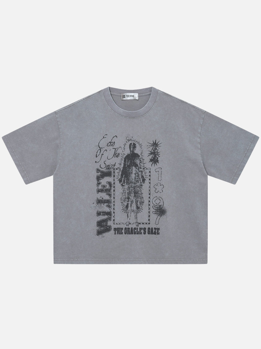 ORACLY - Boxy Fit Print T-shirt Black | Teenwear.eu