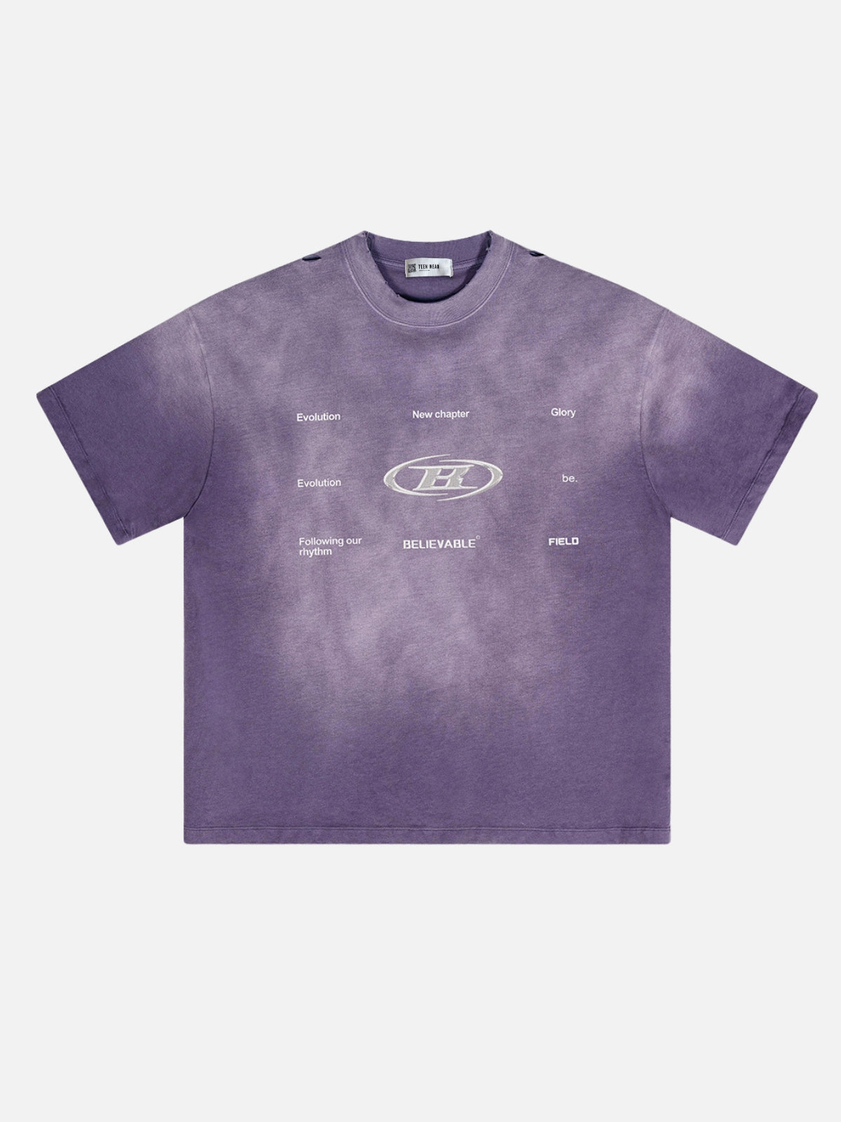 EVOLUTION - Oversized Print T-shirt Purple | Teenwear.eu