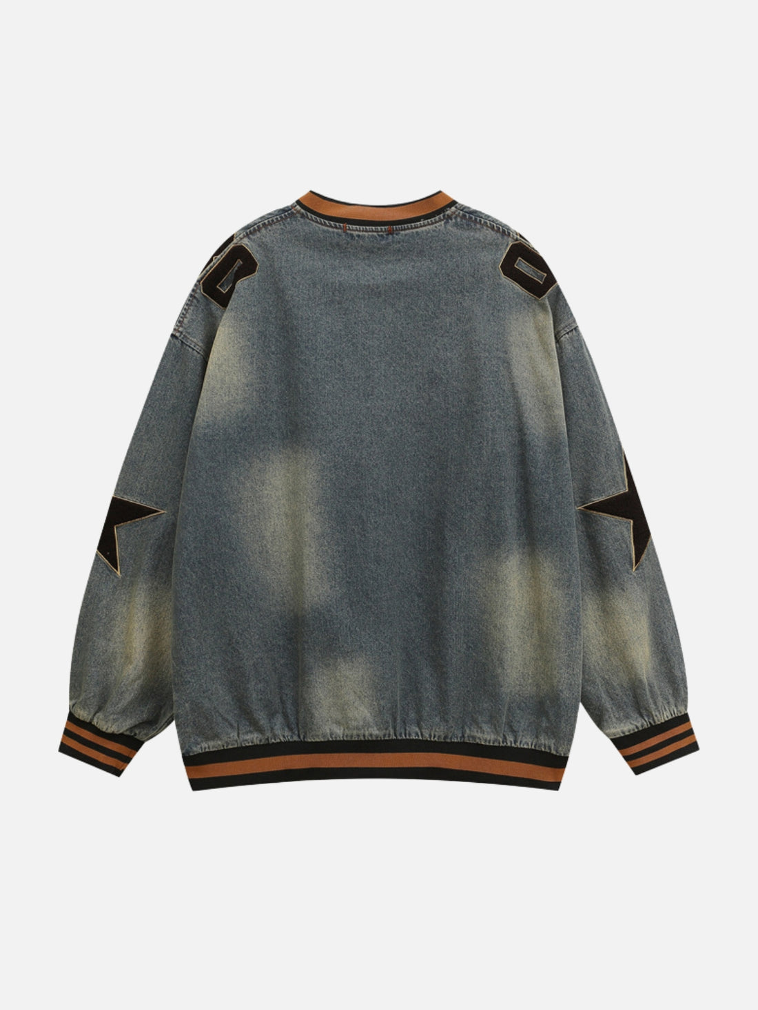 MAFFAERROR - Oversized Embroidered Crewneck Jersey Blue | Teenwear.eu