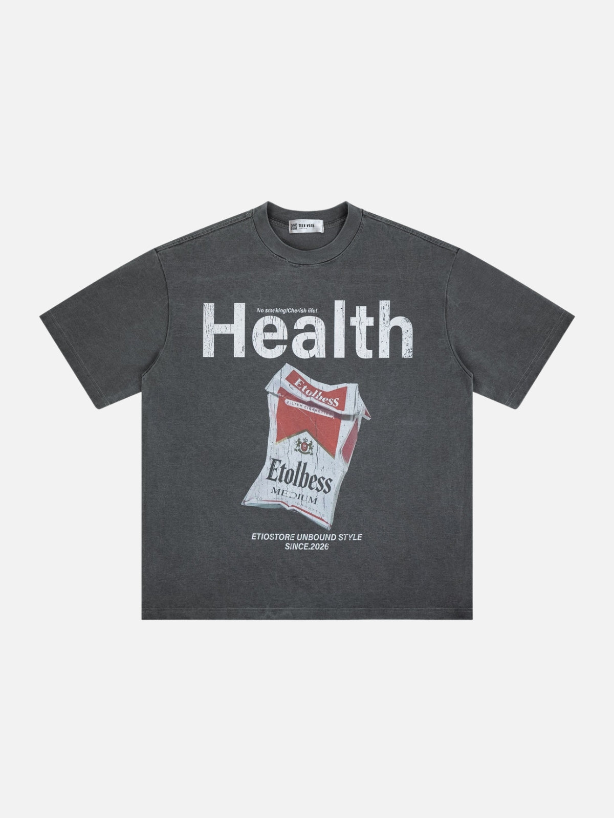 HEALTHY - Oversized Graphic T-Shirt Grey | Teenwear.eu