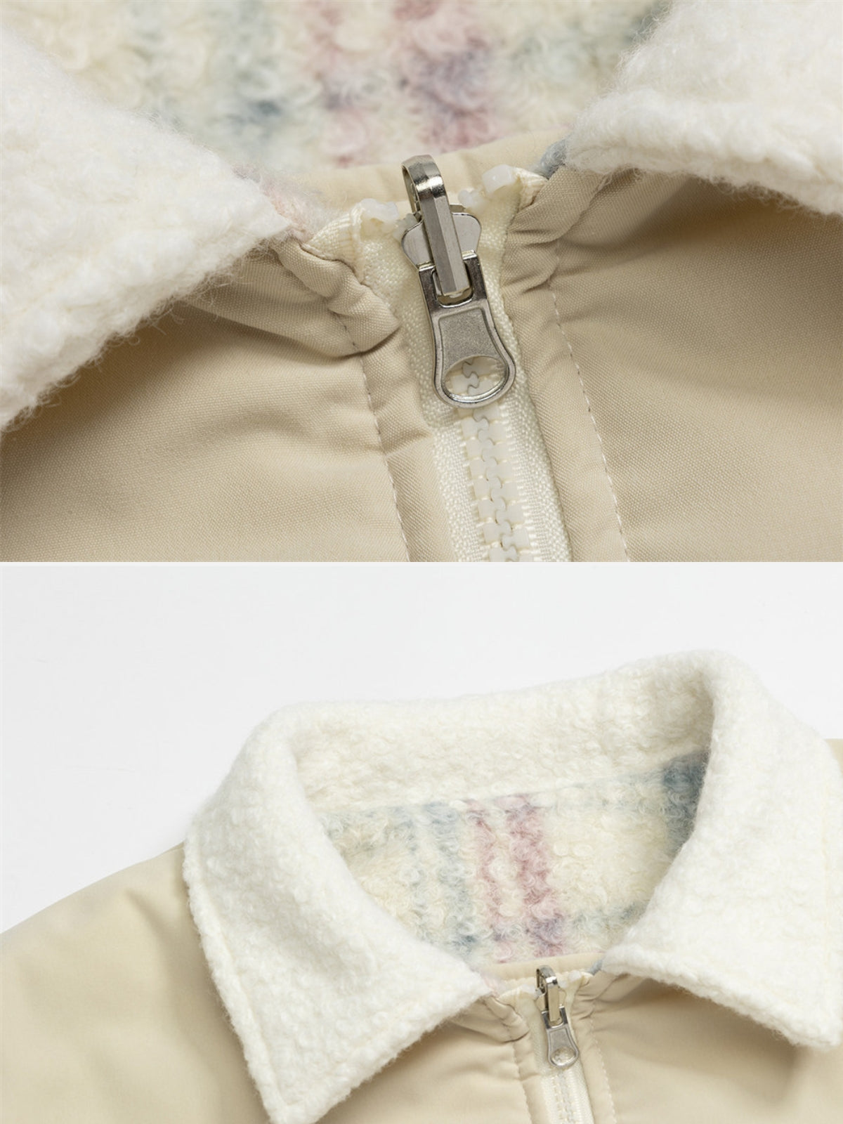 CREAMY - Sherpa Oversized Embroidered Jacket | Teenwear.eu