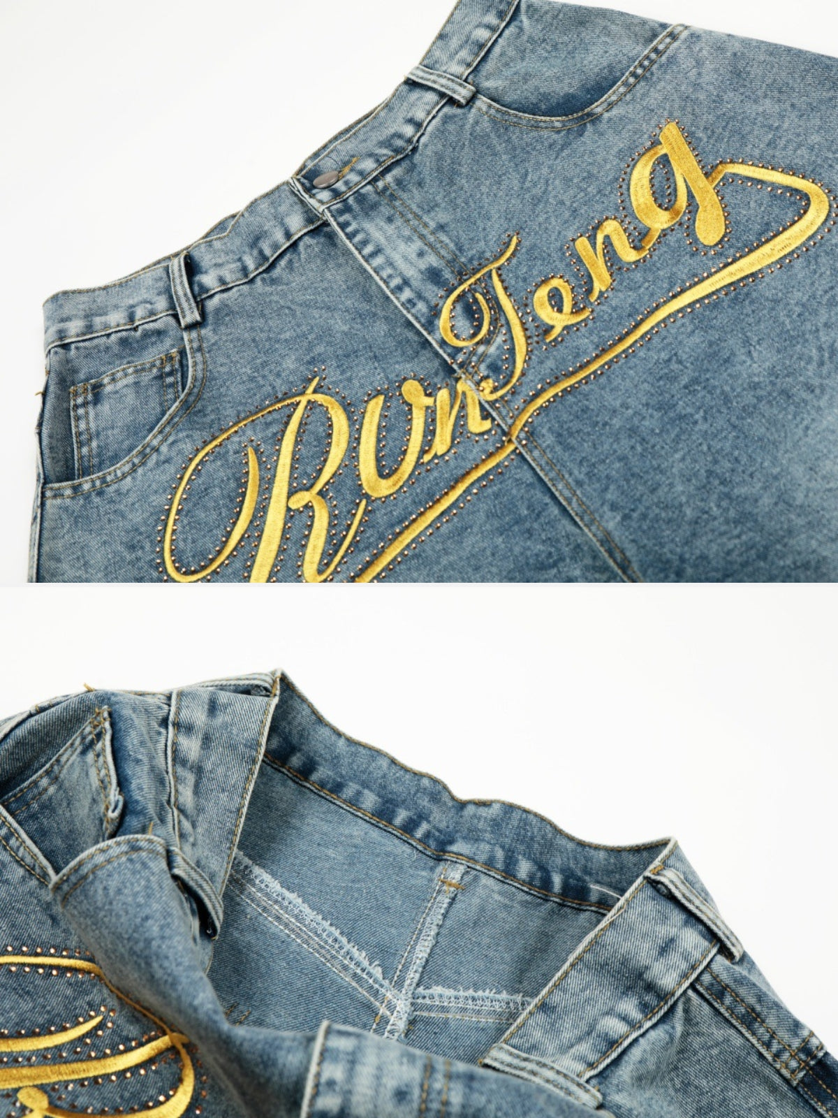 GLO-UP - Baggy Graphic Jeans | Teenwear.eu