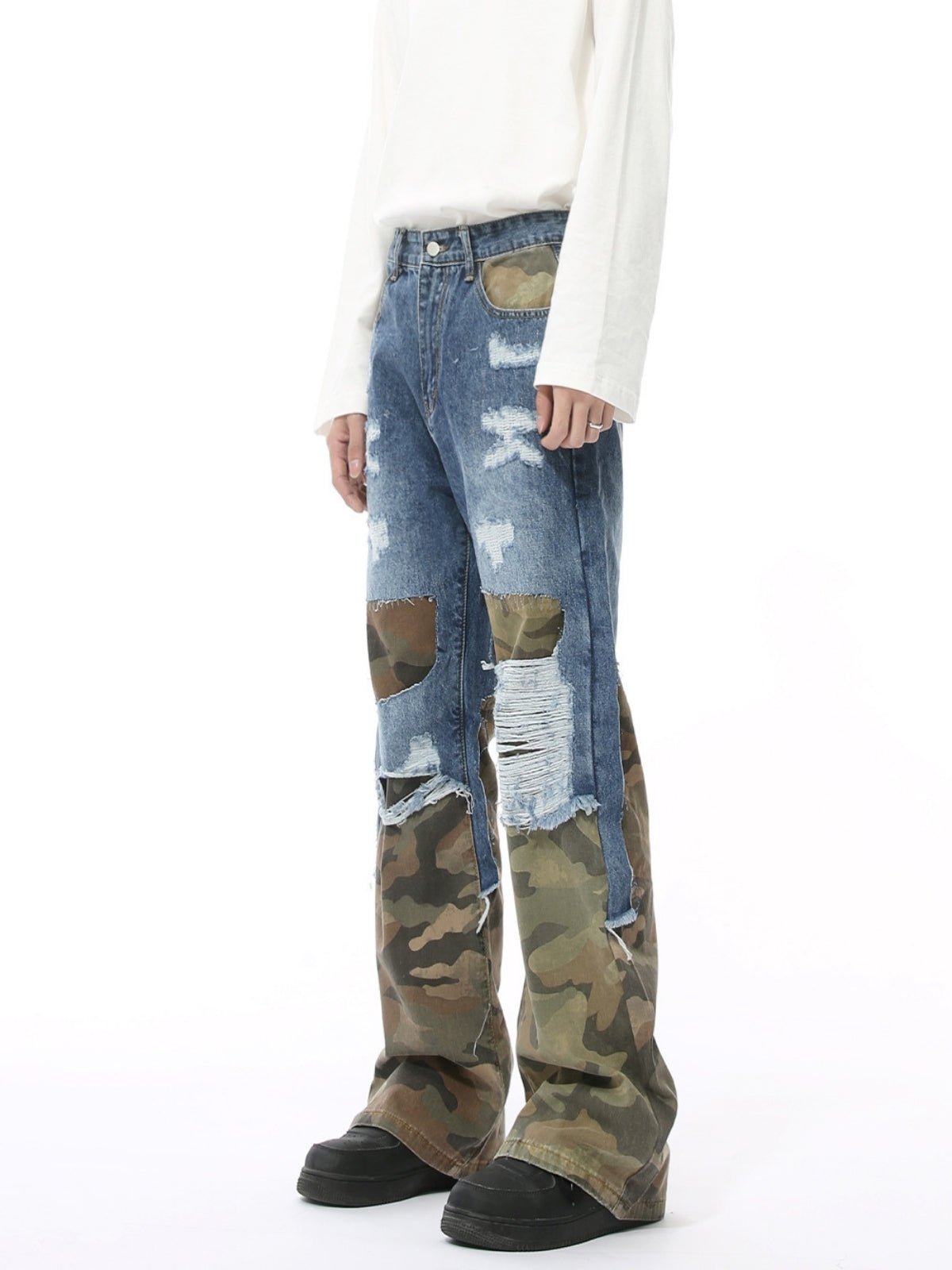 CAMOMIX - Ripped Basic Camo Jeans | Teenwear.eu