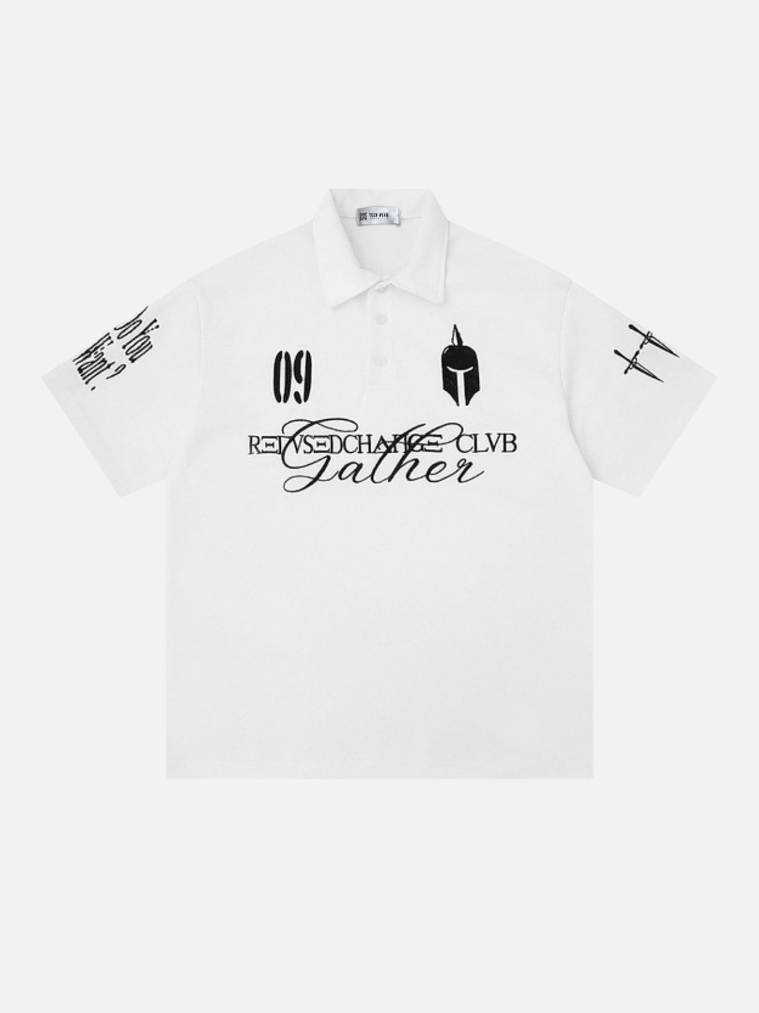 HELMETO - Graphic Polo Shirt White | Teenwear.eu