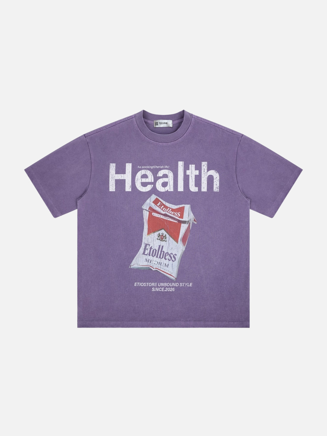 HEALTHY - Oversized Graphic T-Shirt Grey | Teenwear.eu
