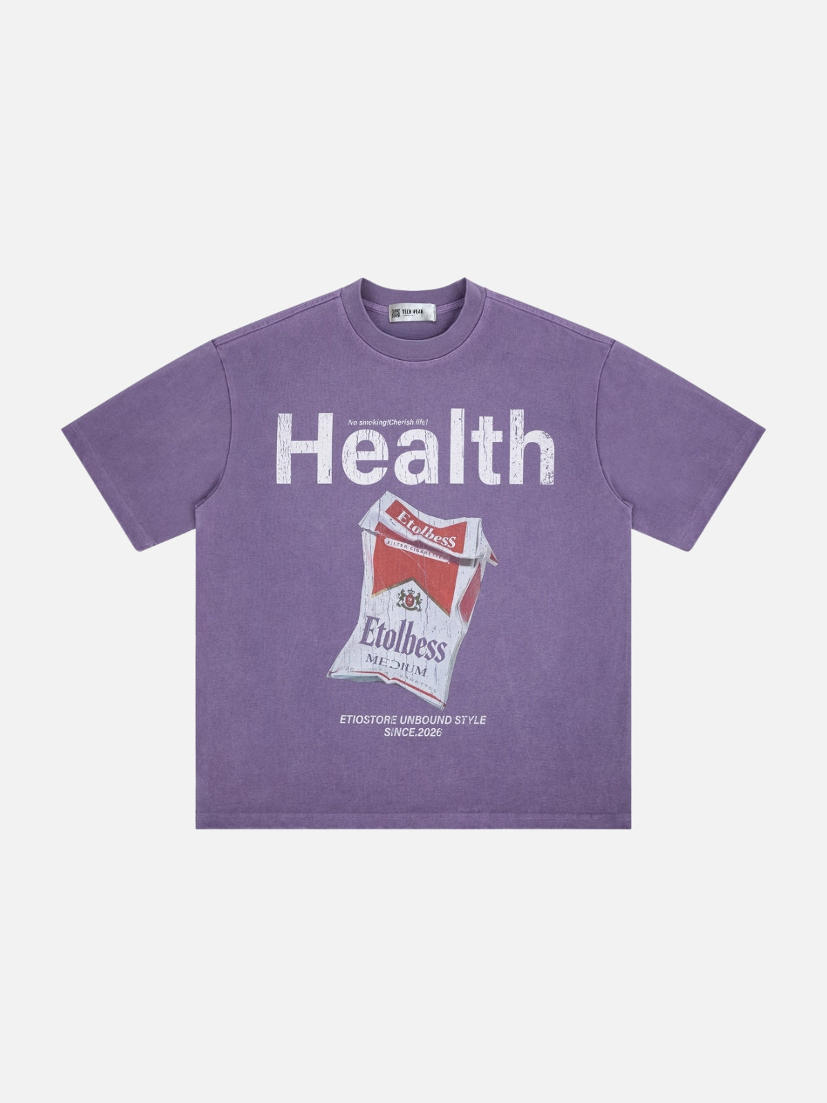 HEALTHY - Oversized Graphic T-Shirt Purple | Teenwear.eu