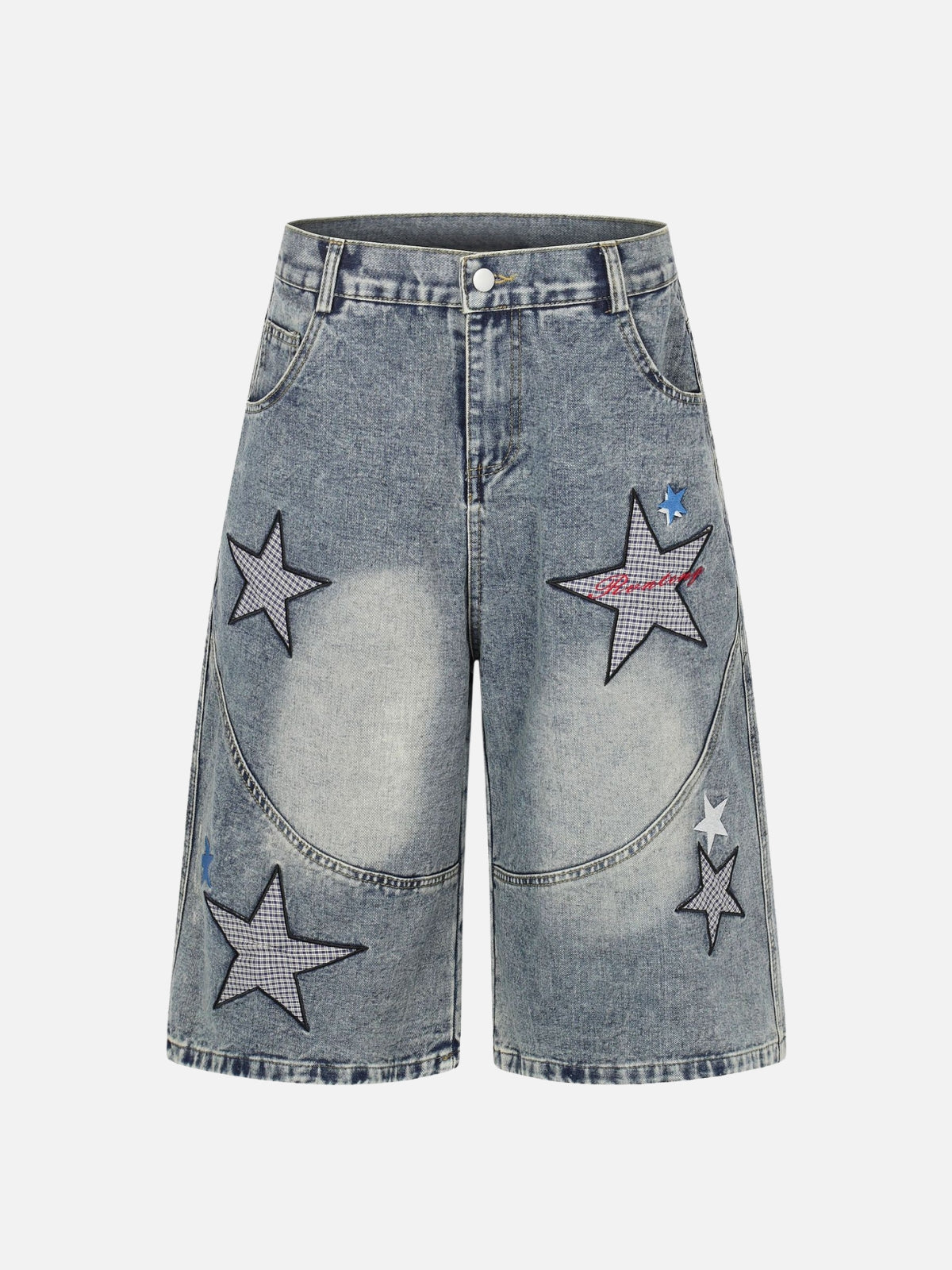 GALAXY - Baggy Graphic Jorts Blue | Teenwear.eu