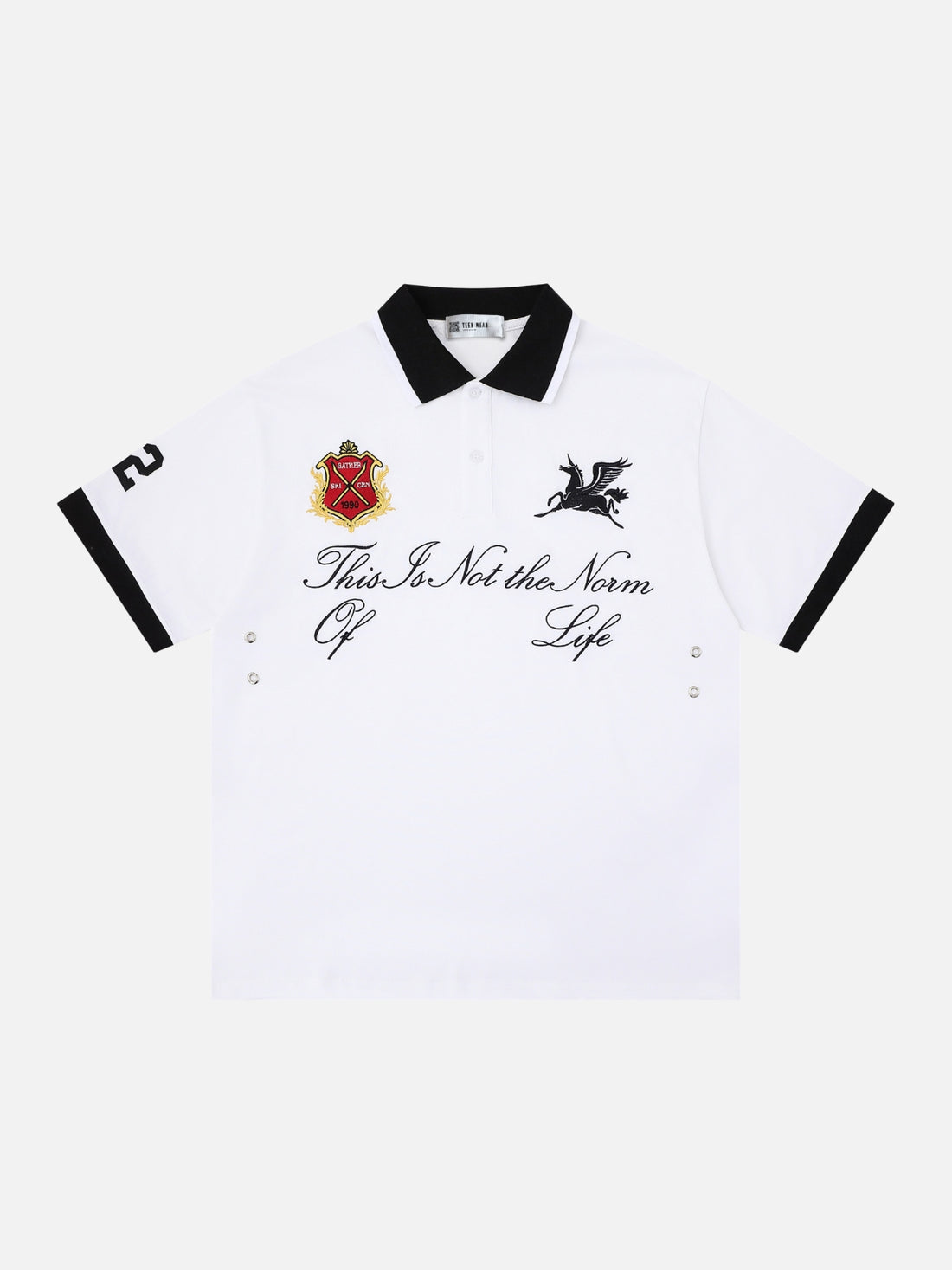PEGASY - Graphic Polo Shirt Black | Teenwear.eu