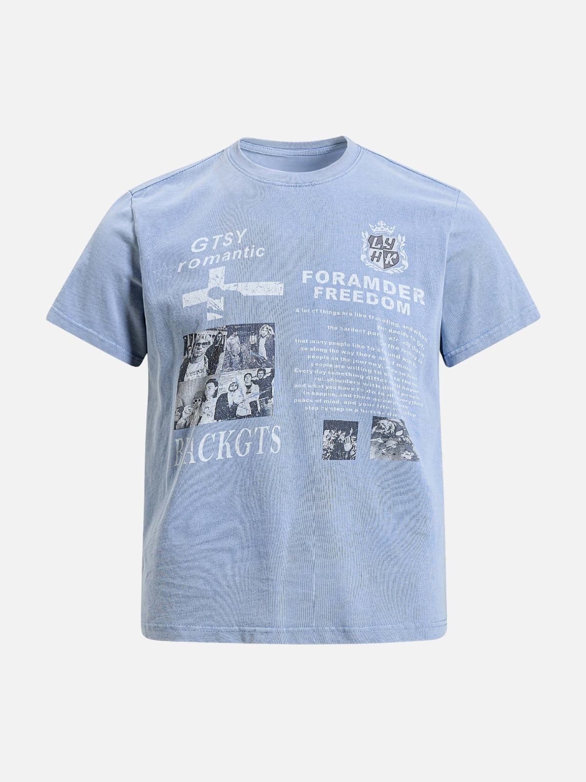 ROMANTICO - Oversized Graphic T-Shirt Blue | Teenwear.eu