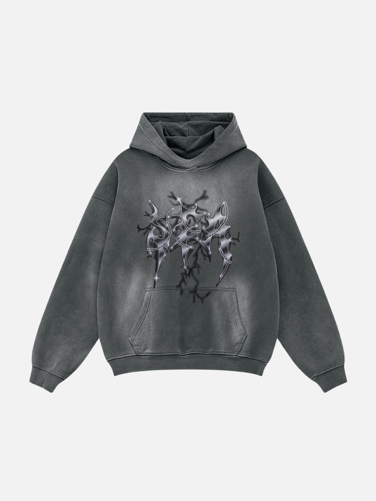 FROZING - Oversized Print Hoodie Grey | Teenwear.eu