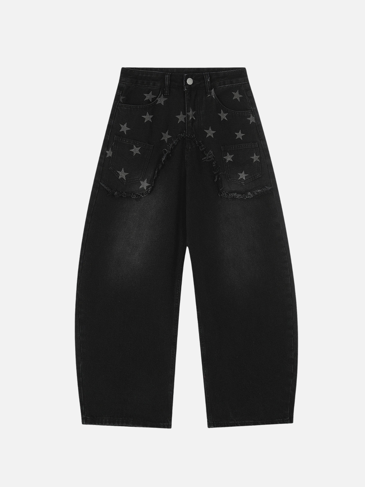 STARGAZING - Baggy Embroidered Graphic Jeans Black | Teenwear.eu