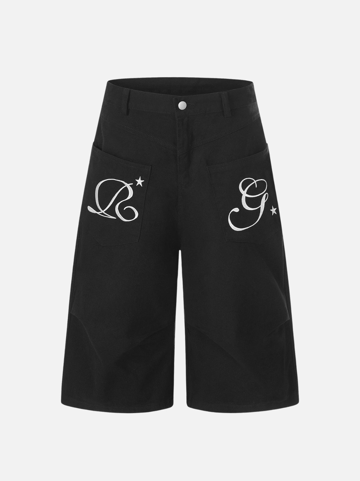 ROCKSTAR - Baggy Graphic Jorts Black | Teenwear.eu