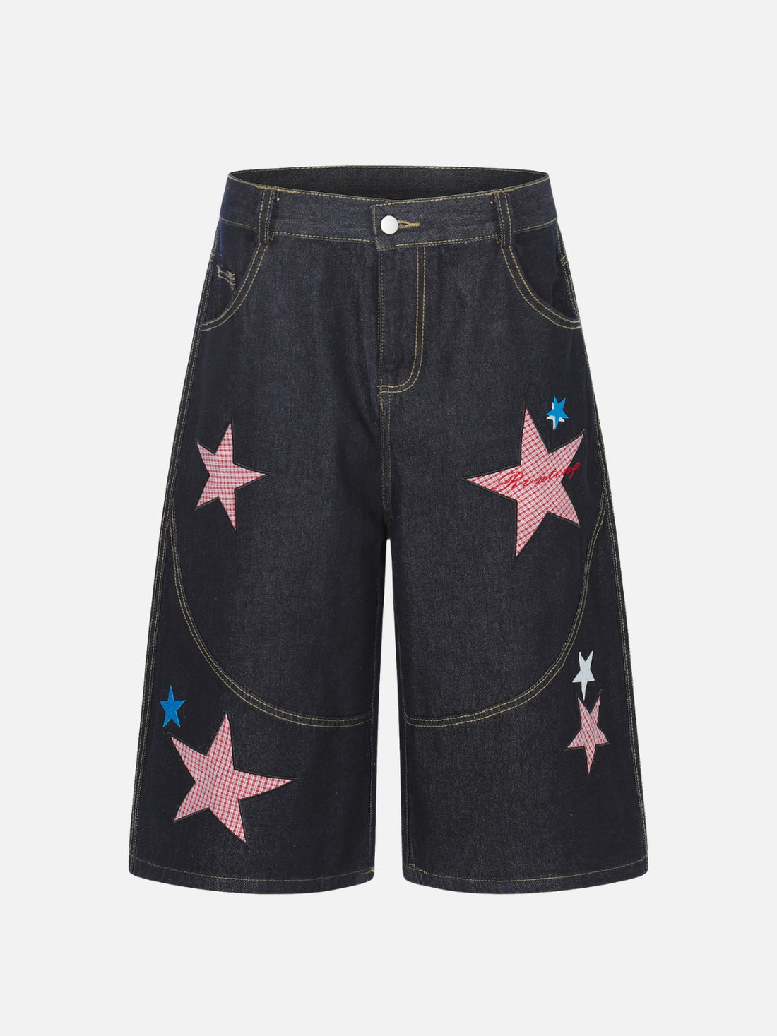 GALAXY - Baggy Graphic Jorts Dark Blue | Teenwear.eu