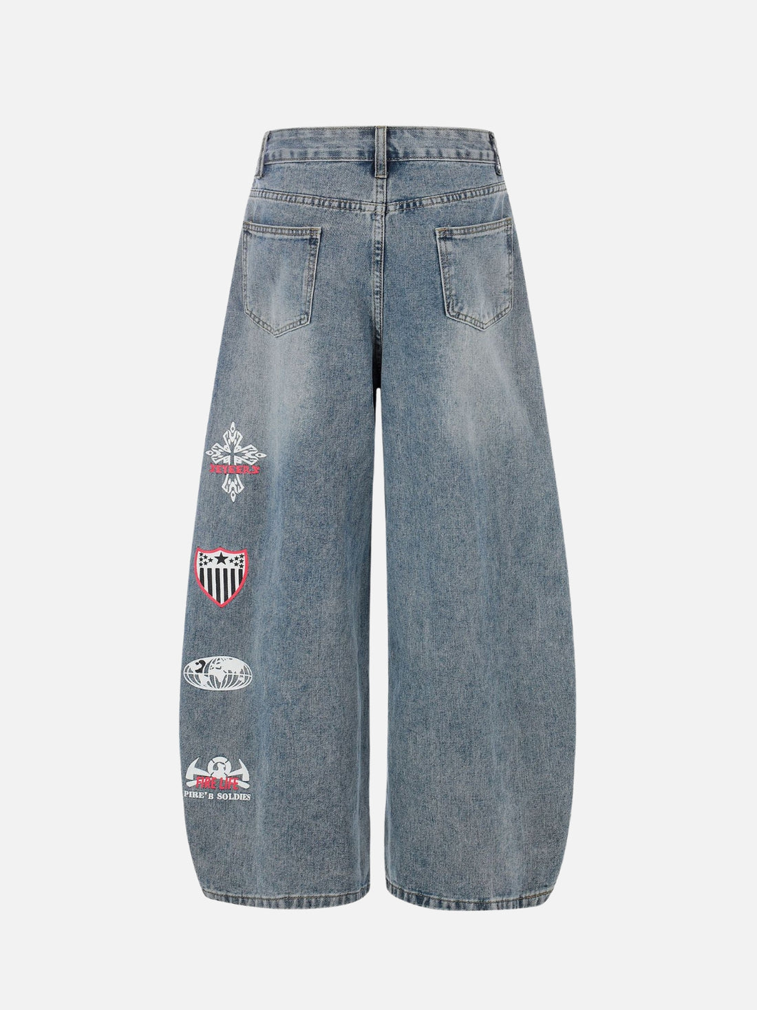 LIGHTHOUSE - Baggy Graphic Jeans Blue | Teenwear.eu