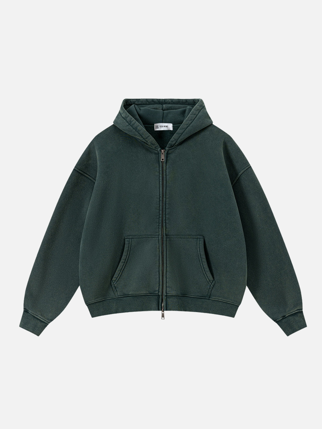 BASICOS - Oversized Basic Premium Zip Up Hoodie Blue | Teenwear.eu