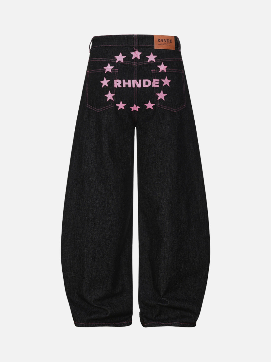 RHNDE - Baggy Graphic Jeans Black | Teenwear.eu