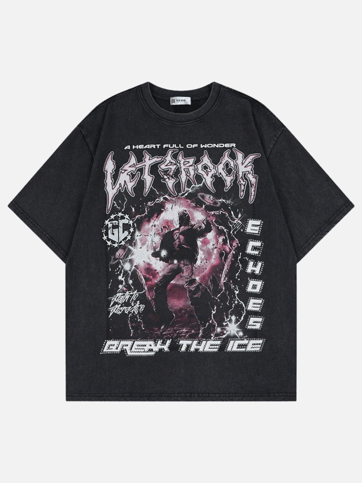 ECHOES - Oversized Graphic T-Shirt Black | Teenwear.eu