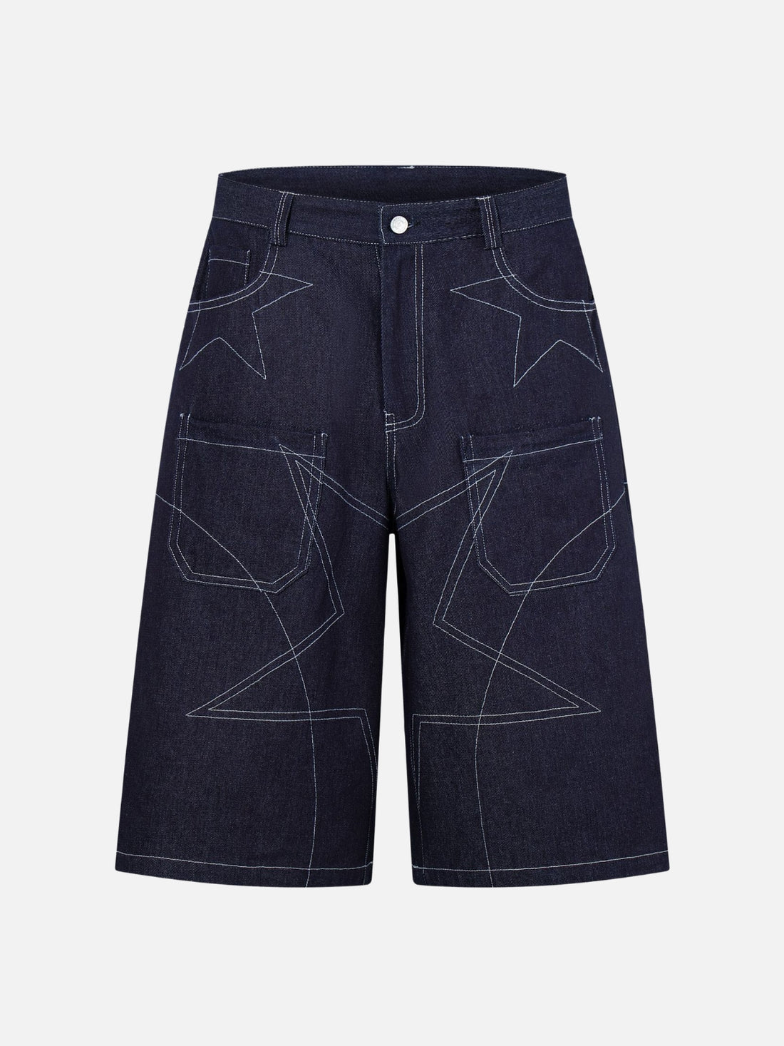 NOMAD - Baggy Graphic Jorts Blue | Teenwear.eu