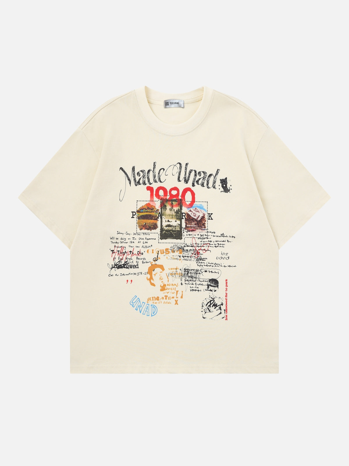 MADEN - Oversized Graphic T-Shirt Beige | Teenwear.eu