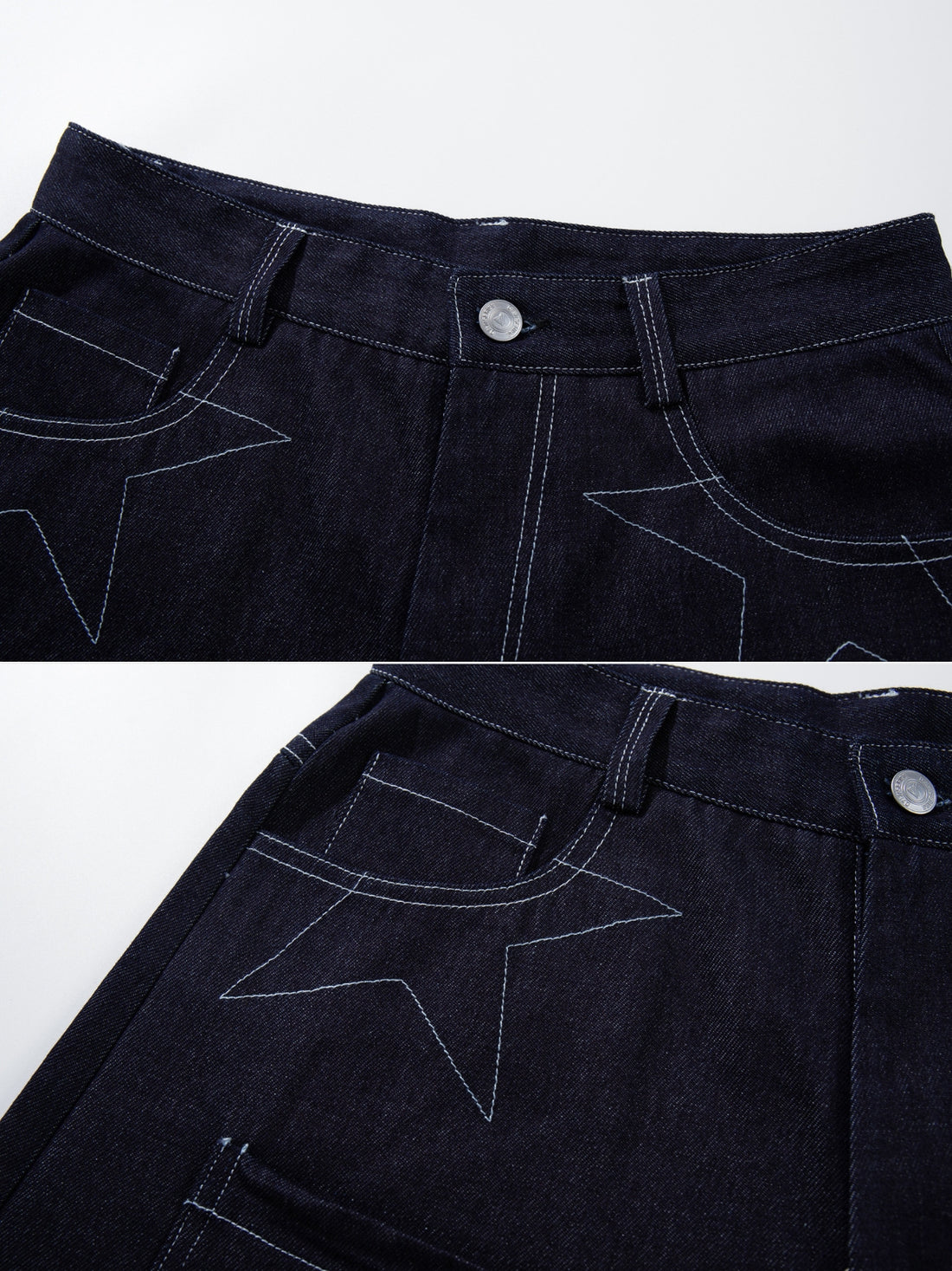 NOMAD - Baggy Graphic Jorts Blue | Teenwear.eu