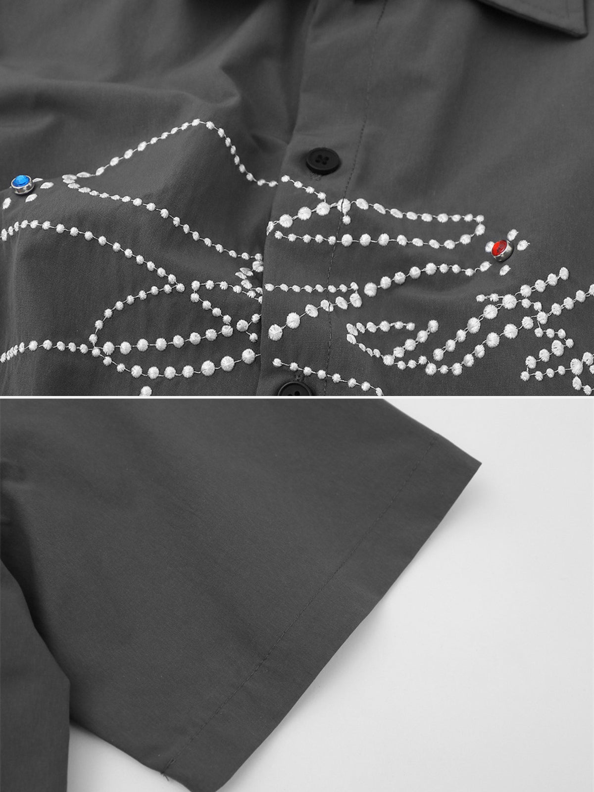 PEARLY - Rhinestone Graphic Shirt | Teenwear.eu