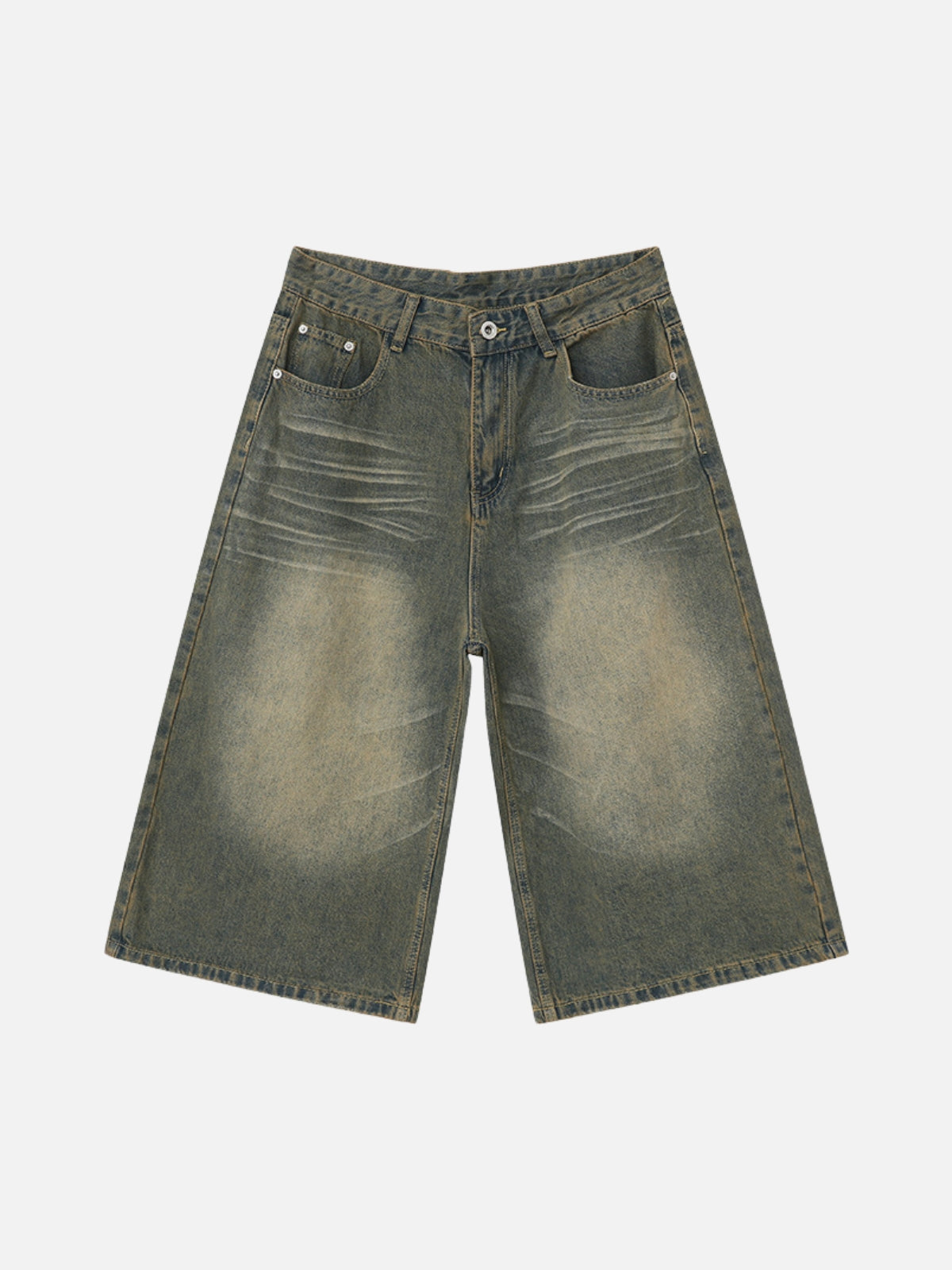 TINT - Baggy Denim Basic Jorts Green | Teenwear.eu