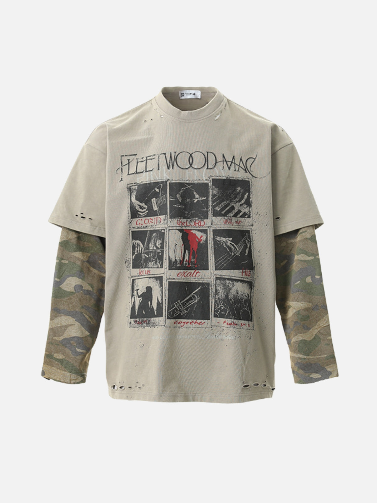 ROCKSON - Oversized Graphic Long Sleeve Brown | Teenwear.eu