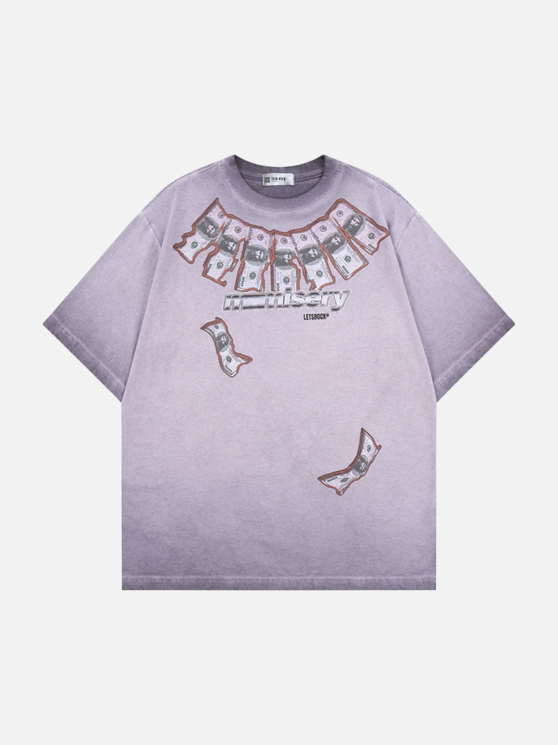 MISERY - Oversized Graphic T-Shirt Grey | Teenwear.eu