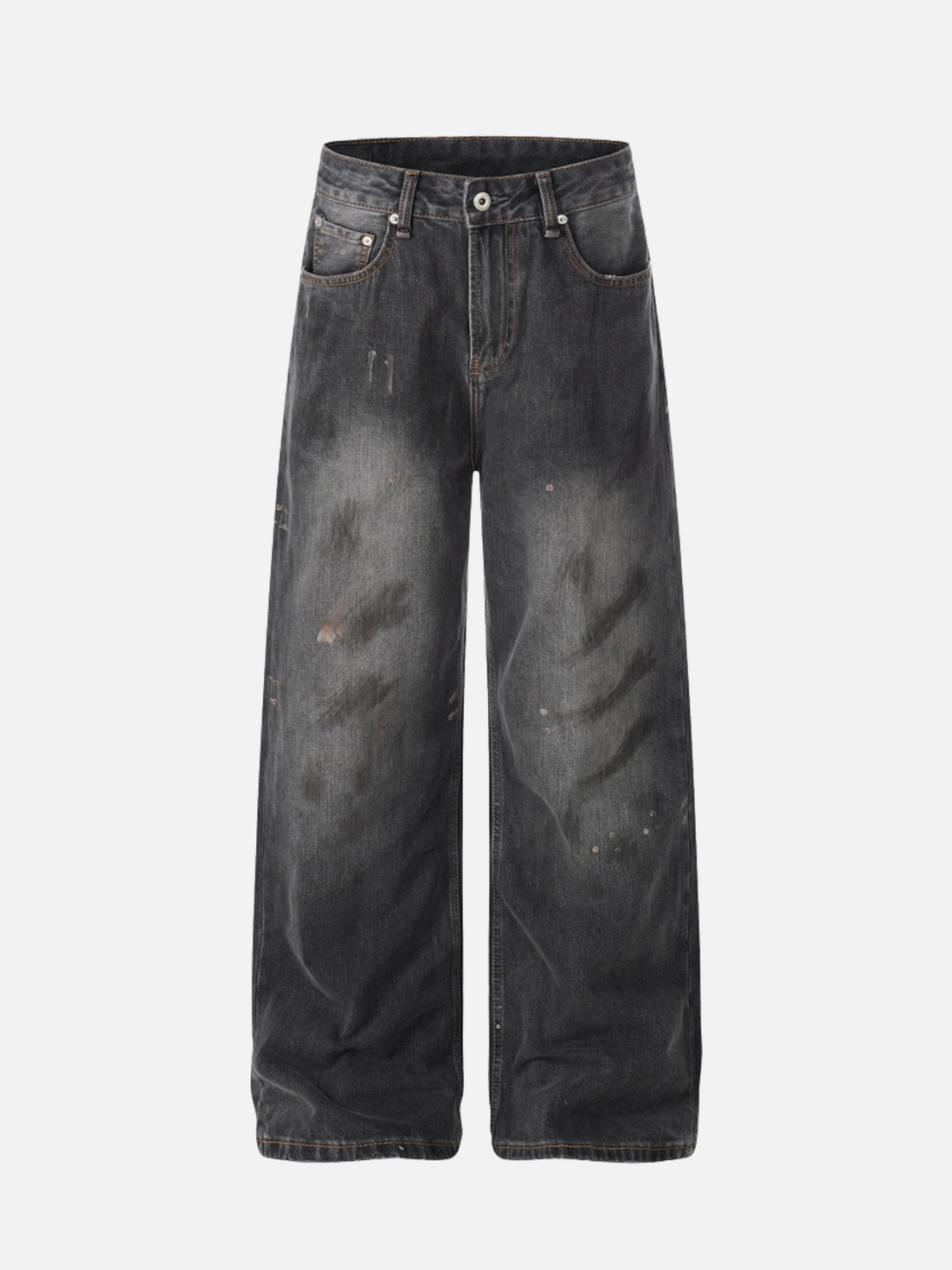 SCRATCHYO - Baggy Graphic Jeans Black | Teenwear.eu