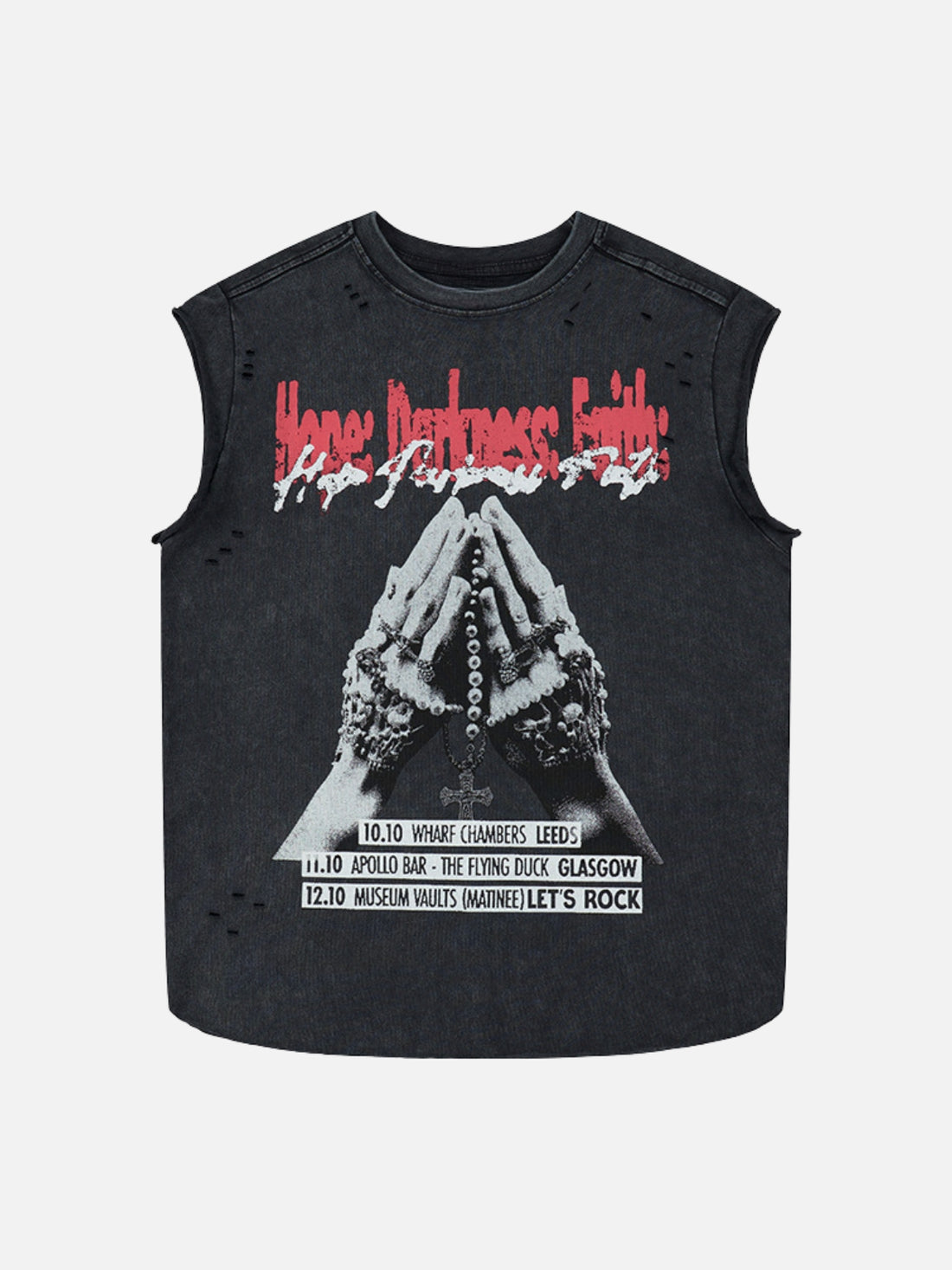 FAITHY - Oversized Graphic Tank Top Grey | Teenwear.eu