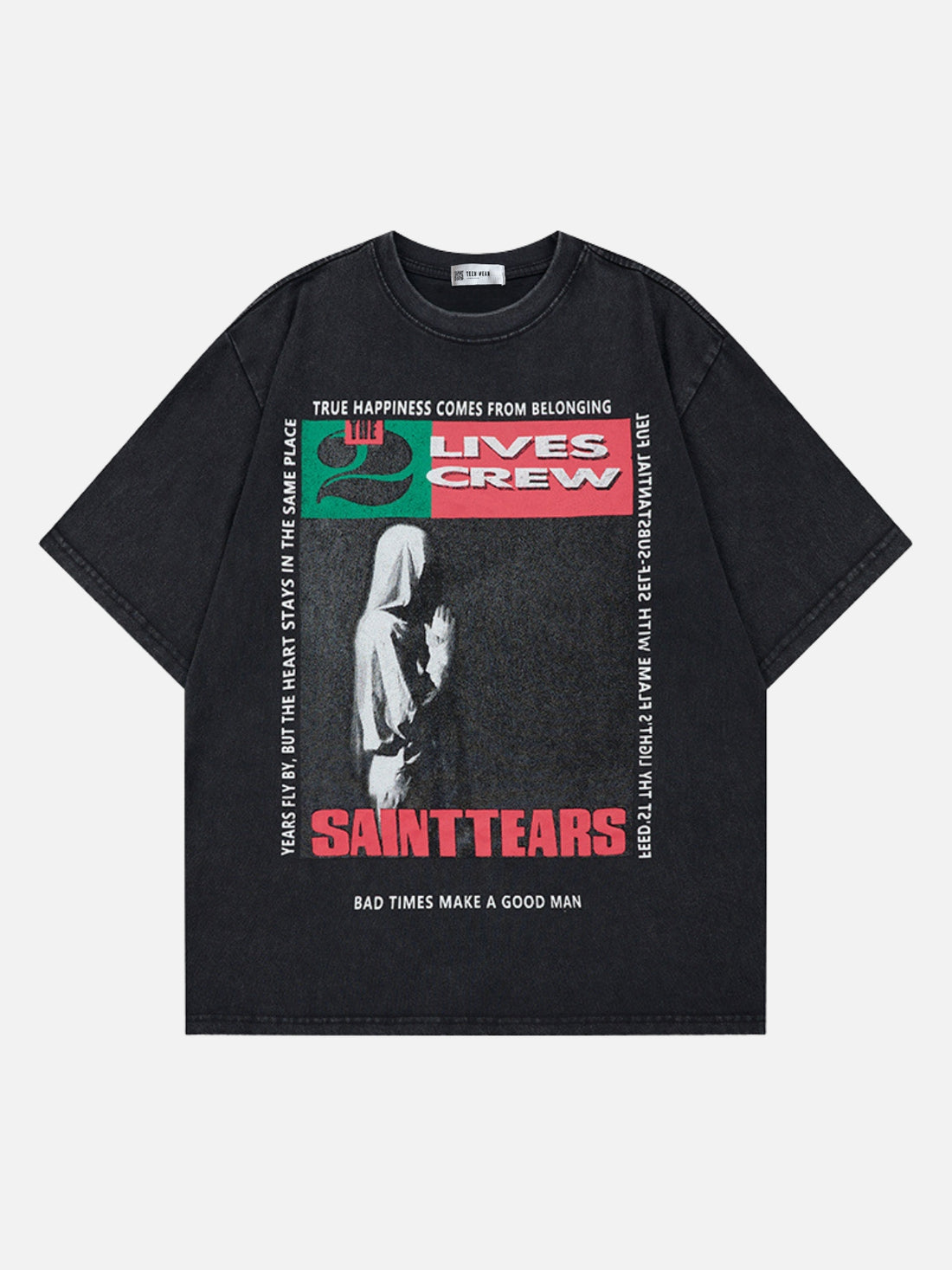 SAINTEARS - Oversized Graphic T-Shirt Grey | Teenwear.eu