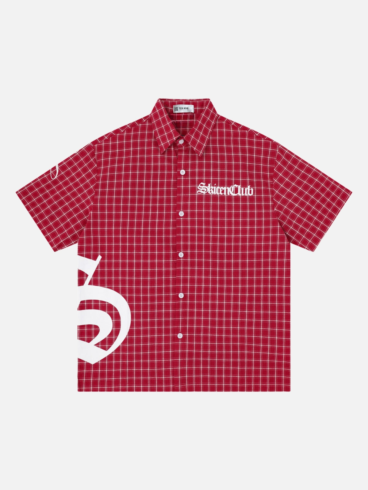 CLUBBY - Oversized Graphic Shirt Red | Teenwear.eu