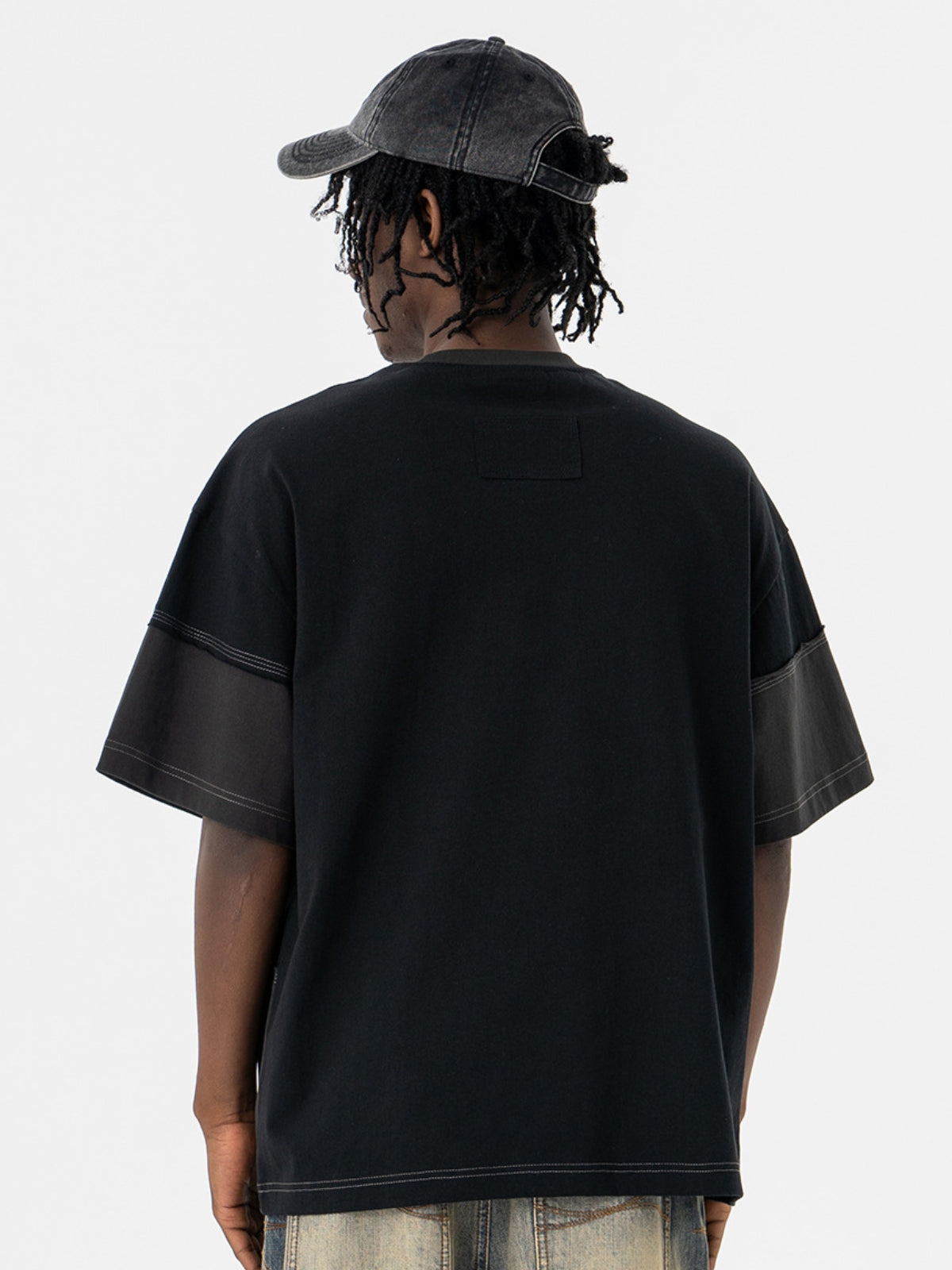 CUBES - Oversized Embroidered Layered T-Shirt | Teenwear.eu