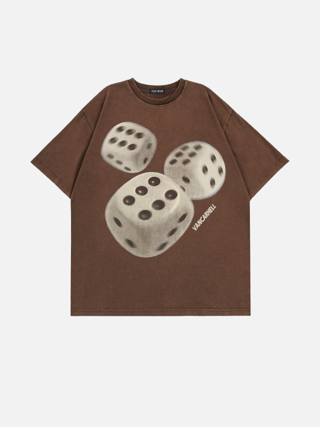 CUBEES - Oversized Print T-Shirt Washed Black | Teenwear.eu