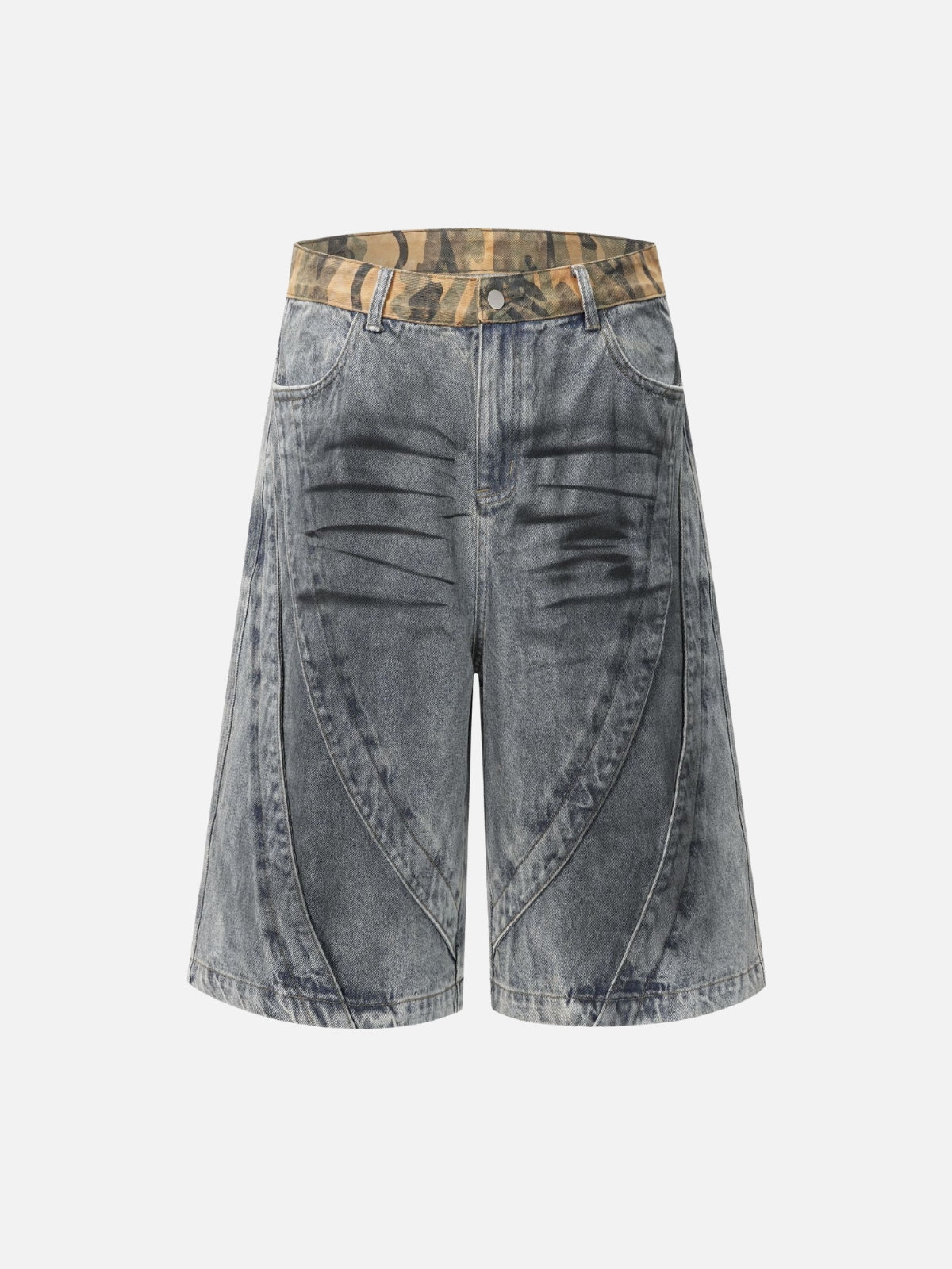 GEPARDY - Baggy Denim Embroidered Jorts Light Blue | Teenwear.eu