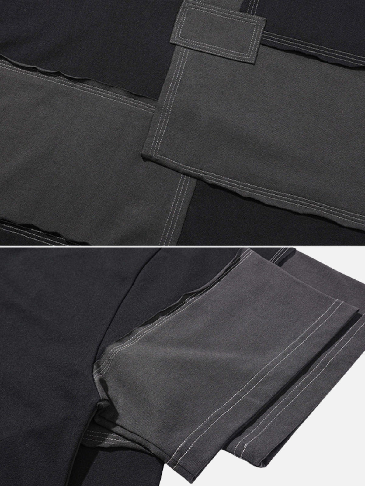 CUBES - Oversized Embroidered Layered T-Shirt | Teenwear.eu