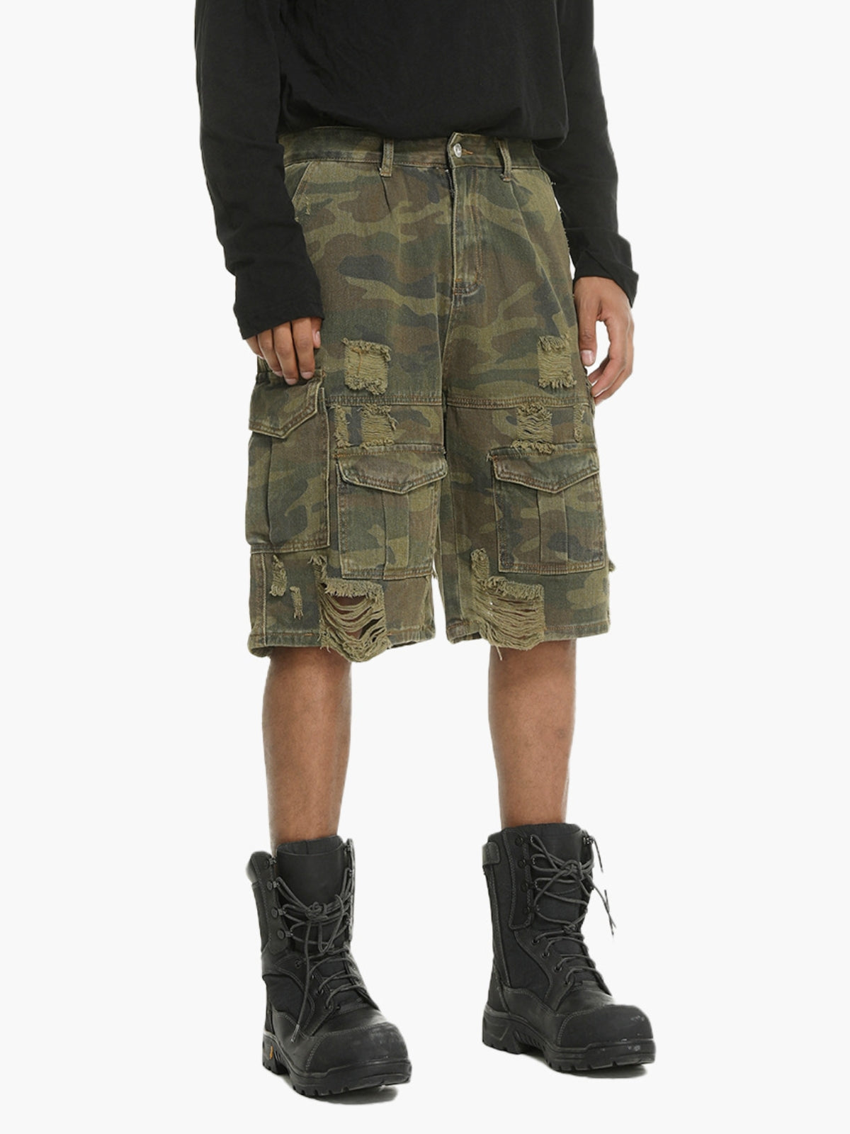 CAMESTRO - Baggy Camo Cargo Basic Shorts | Teenwear.eu