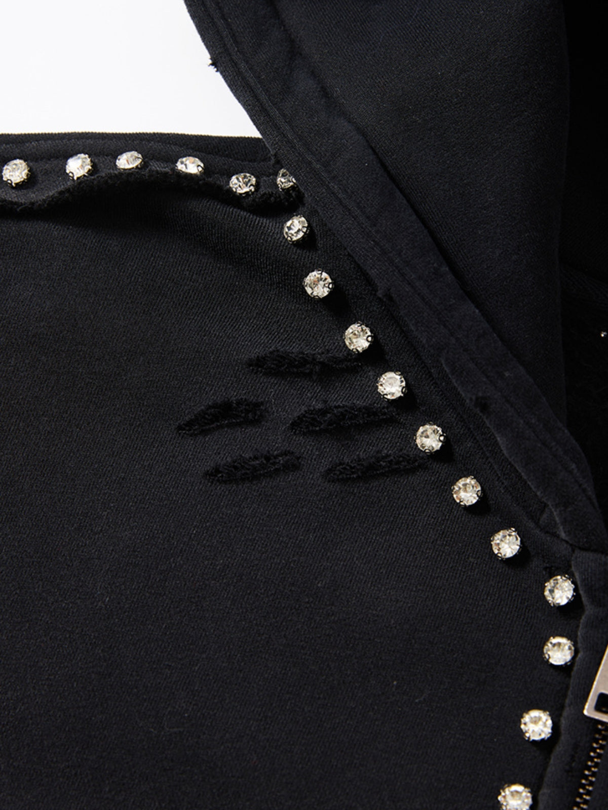 DIAMONDS - Oversized Embroidered Rhine Zip Up Hoodie