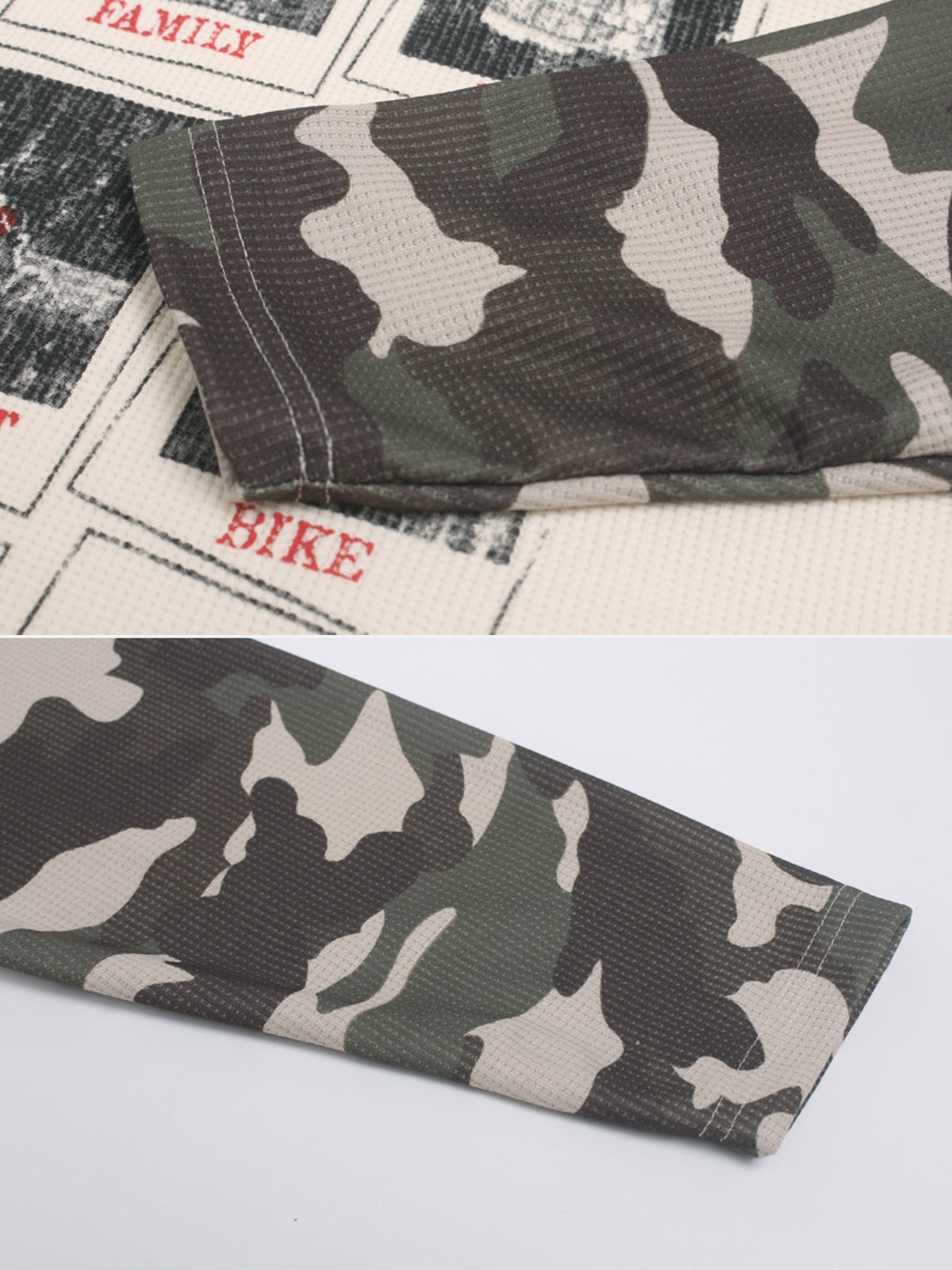 FRAMIE - Printed Waffle Long Sleeve