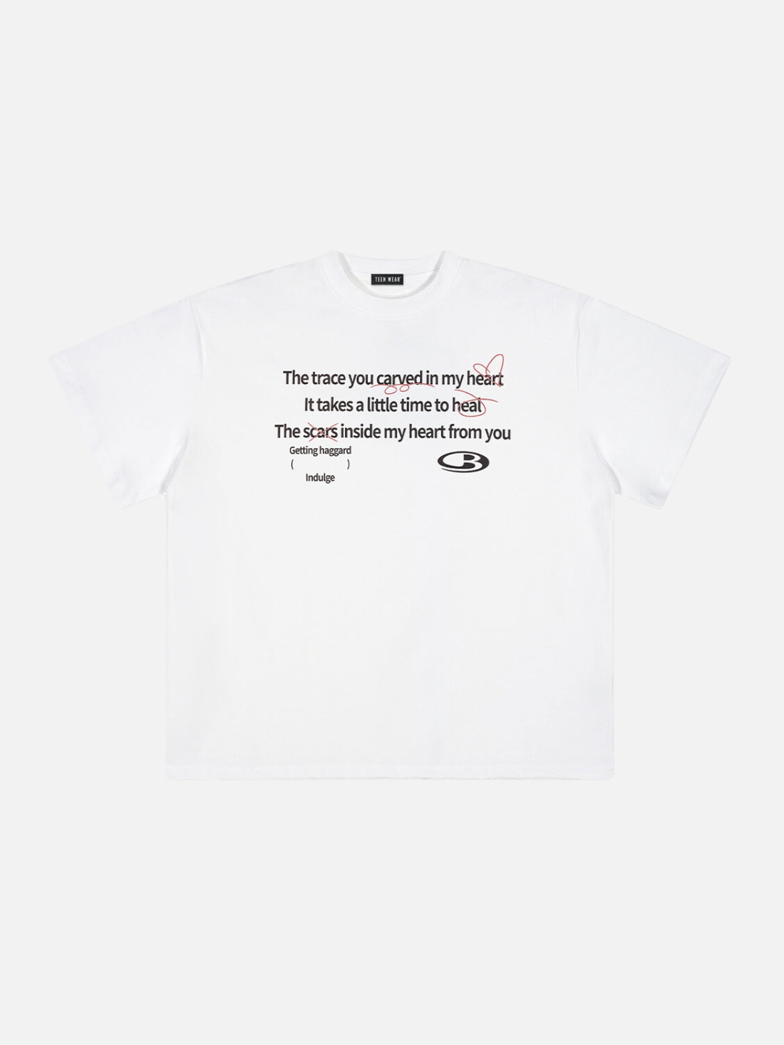 TRACE - Oversized Print T-Shirt White | Teenwear.eu