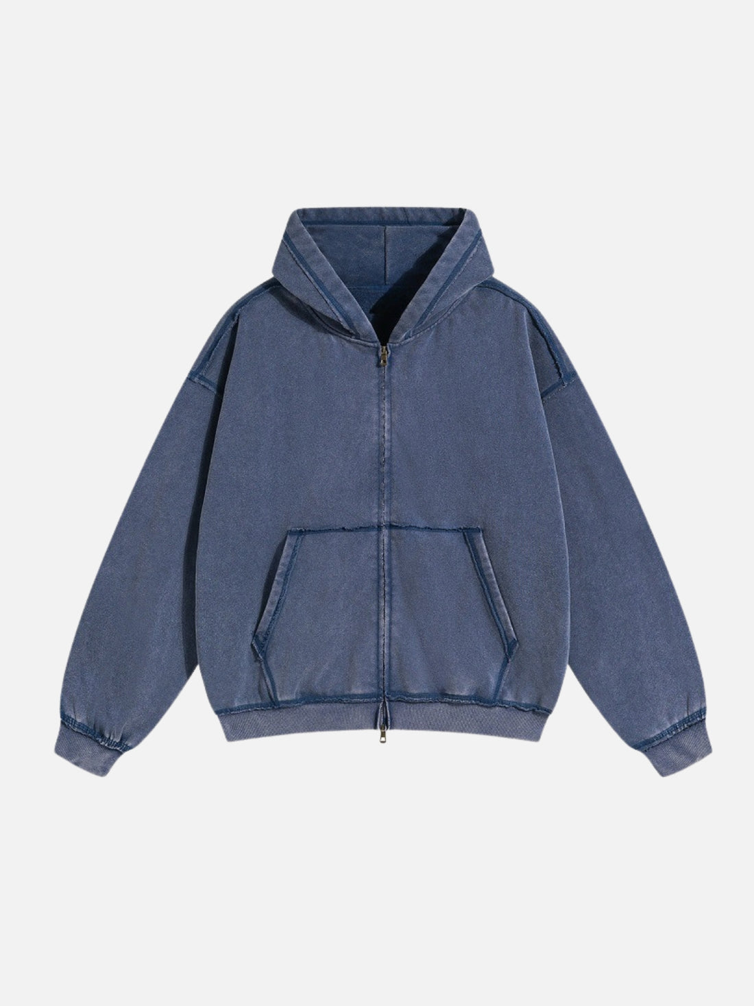 HELD - Premium Oversized Basic Zip Up Hoodie Blue | Teenwear.eu