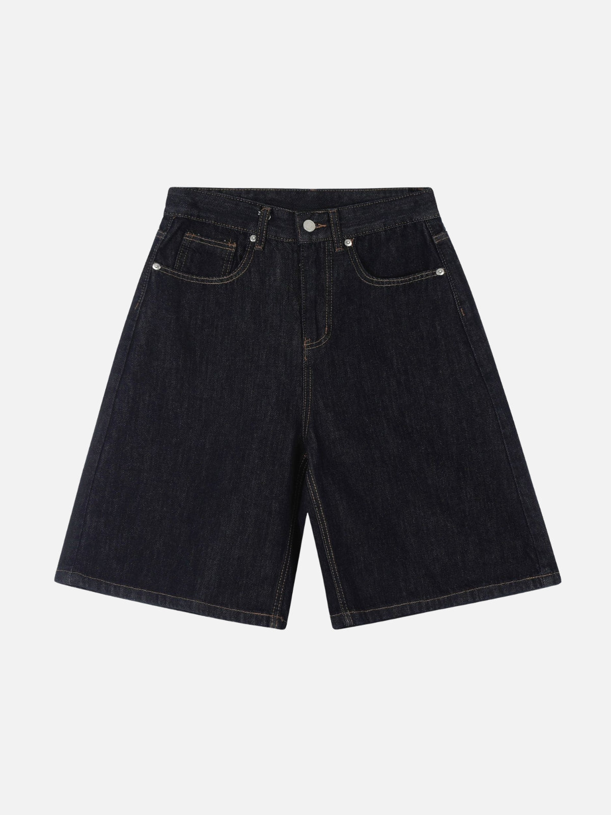MERSHI - Baggy Denim Basic Shorts Black | Teenwear.eu