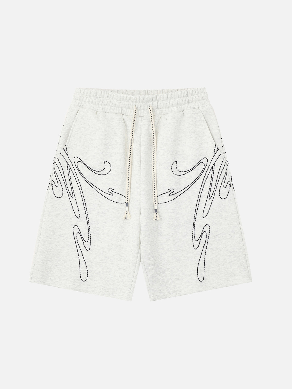WINGLY - Baggy Cotton Graphic Shorts White | Teenwear.eu