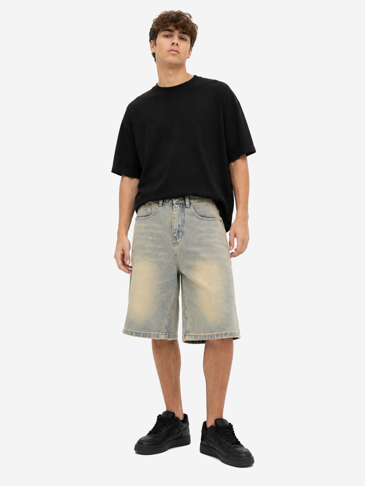 MERSHI - Baggy Denim Basic Shorts