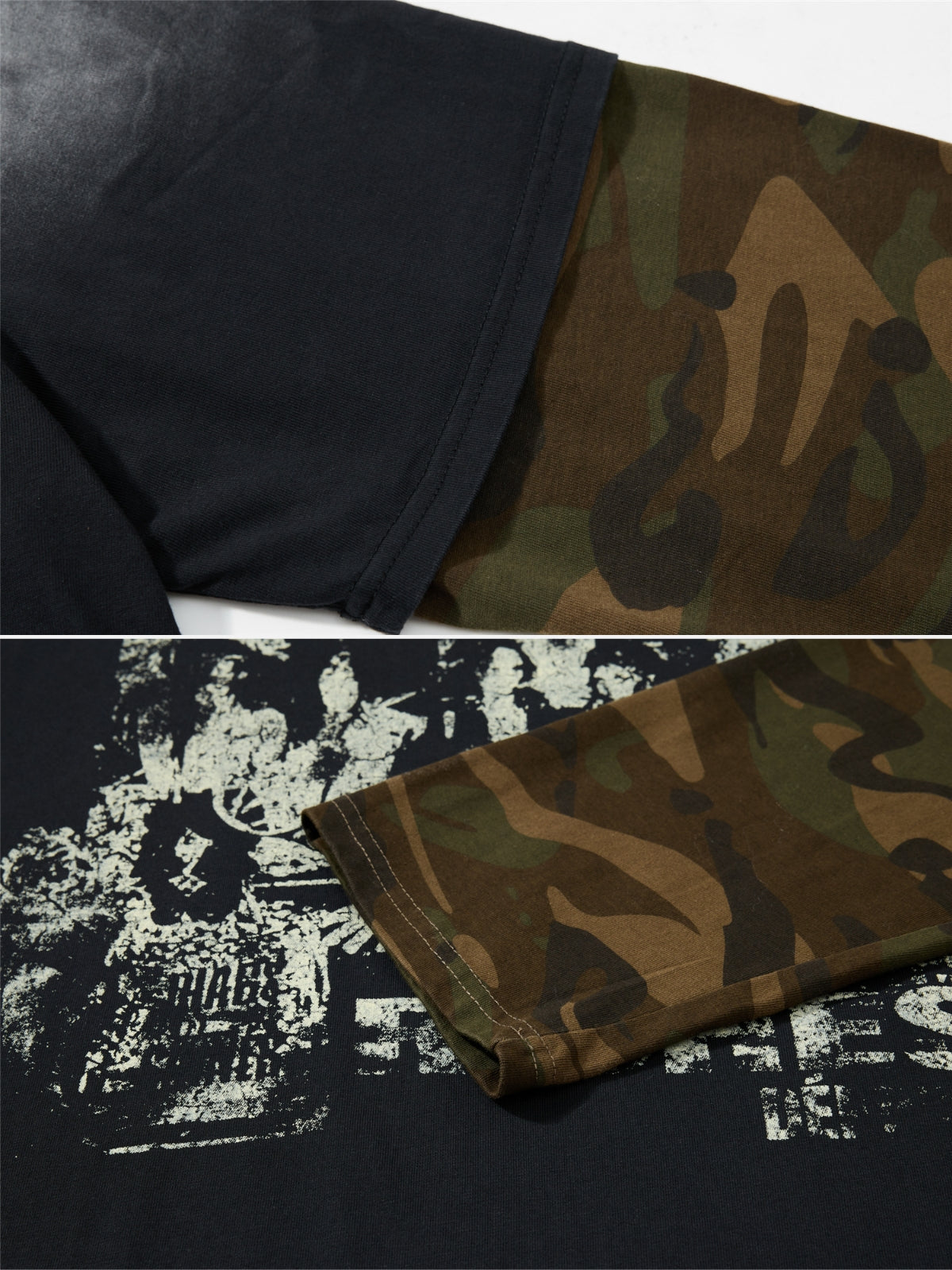 RUCHES - Long Sleeve Camo Graphic T-Shirt | Teenwear.eu