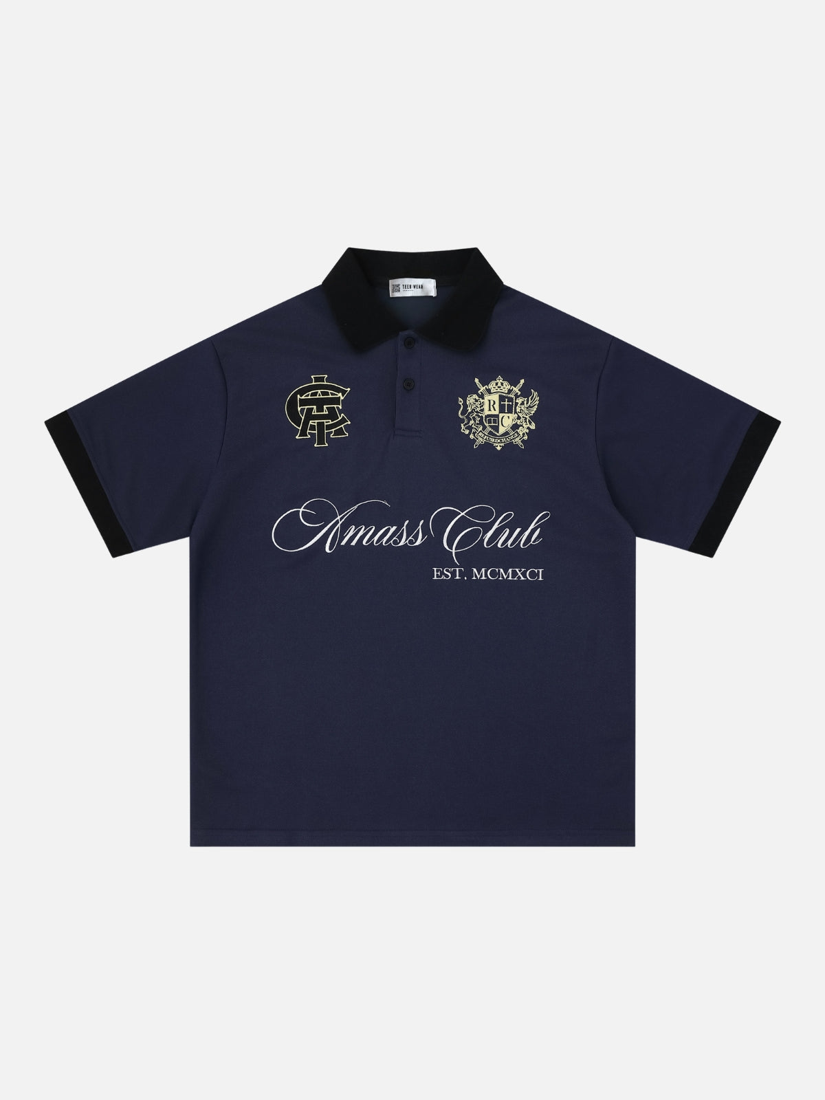 ELEGANTE - Oversized Graphic Polo Shirt